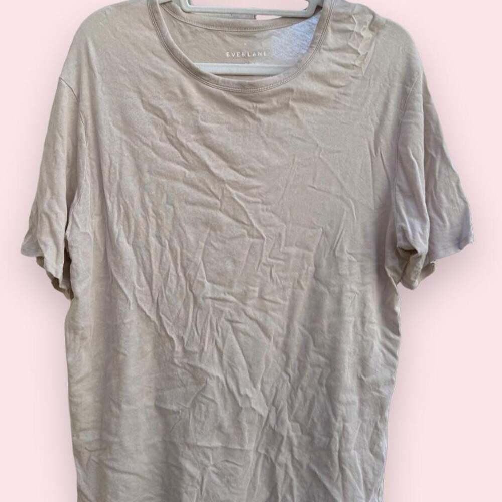Everlane The Air Oversized Crew Tee Lightweight Taupe